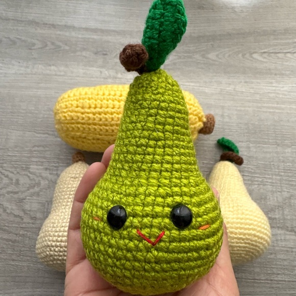 Handmade Amigurumi Crochet Fruits and Vegetables Kawaii Food Toy - Picture 6 of 9